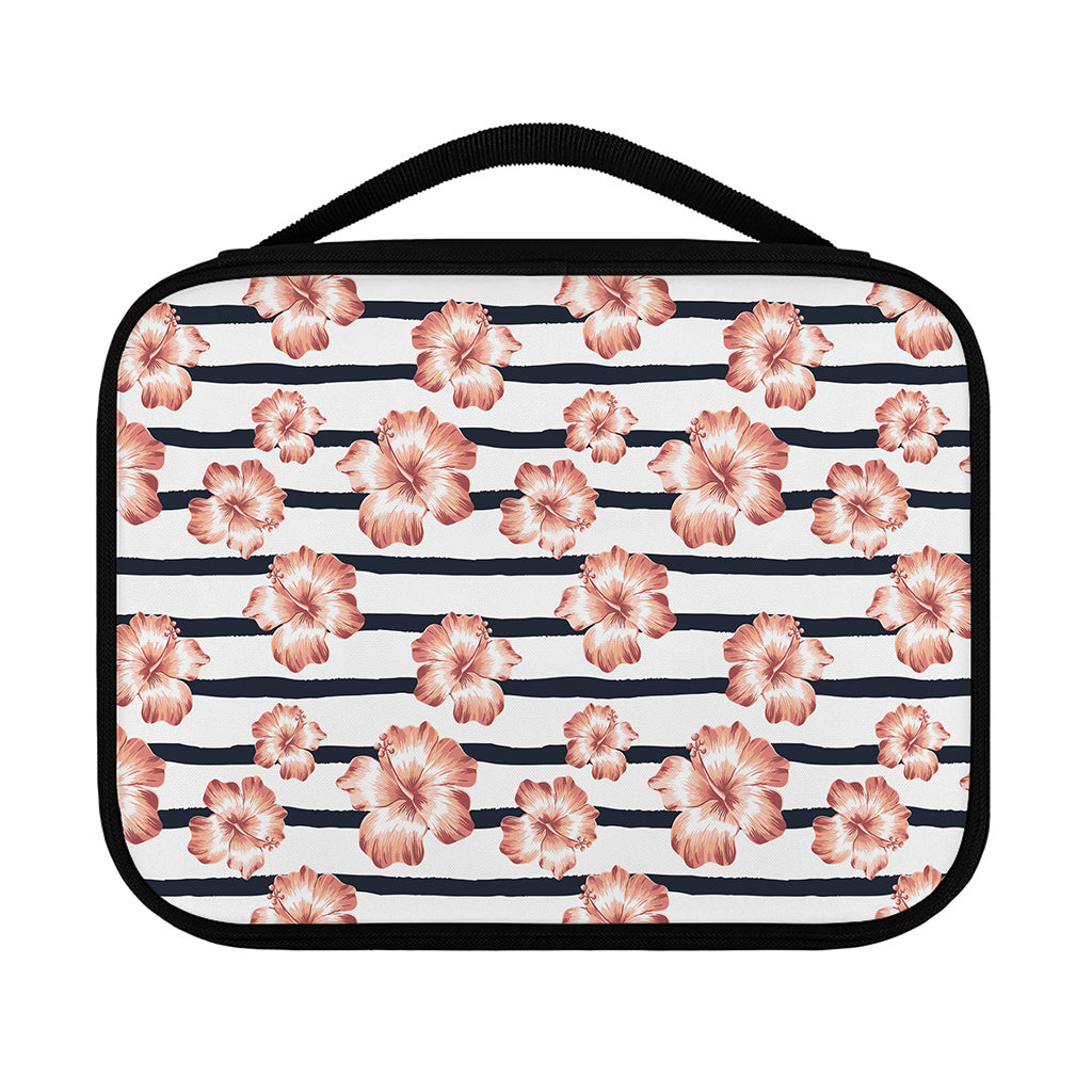 Pink Hibiscus Striped Pattern Print Classic Bible Case