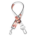 Pink Hibiscus Striped Pattern Print Dog Seat Belt