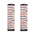 Pink Hibiscus Striped Pattern Print Handle Covers