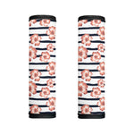 Pink Hibiscus Striped Pattern Print Handle Covers