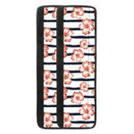 Pink Hibiscus Striped Pattern Print Refrigerator Handle Covers