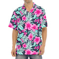Pink Hibiscus Tropical Pattern Print Aloha Shirt