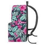Pink Hibiscus Tropical Pattern Print Backpack