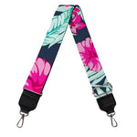 Pink Hibiscus Tropical Pattern Print Bag Strap