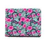 Pink Hibiscus Tropical Pattern Print Bifold Wallet
