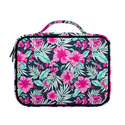 Pink Hibiscus Tropical Pattern Print Briefcase Bible Bag