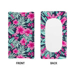 Pink Hibiscus Tropical Pattern Print Changing Pad Cover