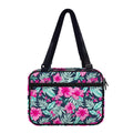 Pink Hibiscus Tropical Pattern Print Double Strap Bible Bag