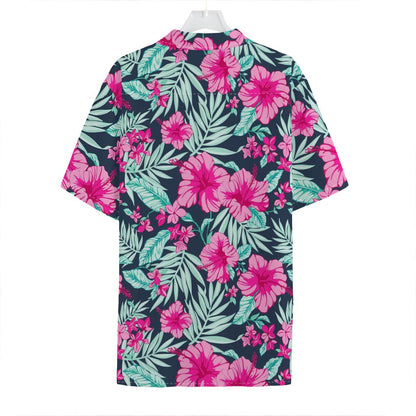 Pink Hibiscus Tropical Pattern Print Hawaiian Shirt