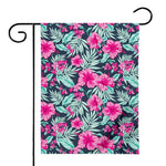 Pink Hibiscus Tropical Pattern Print House Flag