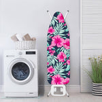 Pink Hibiscus Tropical Pattern Print Ironing Board Cover