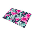 Pink Hibiscus Tropical Pattern Print Pet Cooling Mat Cover