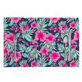 Pink Hibiscus Tropical Pattern Print Placemat