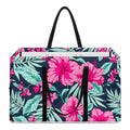 Pink Hibiscus Tropical Pattern Print Utility Tote Bag