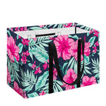 Pink Hibiscus Tropical Pattern Print Utility Tote Bag