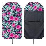 Pink Hibiscus Tropical Pattern Print Waterproof Car Seat Cover