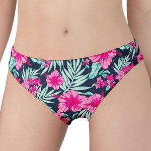 Pink Hibiscus Tropical Pattern Print Women's Panties