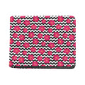 Pink Hibiscus Zigzag Pattern Print Bifold Wallet