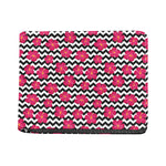 Pink Hibiscus Zigzag Pattern Print Bifold Wallet
