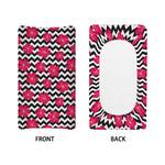 Pink Hibiscus Zigzag Pattern Print Changing Pad Cover