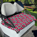 Pink Hibiscus Zigzag Pattern Print Golf Cart Seat Cover