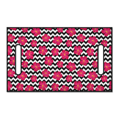 Pink Hibiscus Zigzag Pattern Print Golf Cart Seat Cover