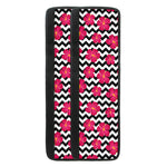 Pink Hibiscus Zigzag Pattern Print Refrigerator Handle Covers