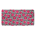 Pink Hibiscus Zigzag Pattern Print Towel