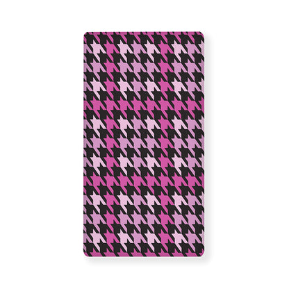 Pink Houndstooth Pattern Print Baby Crib Sheet