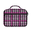 Pink Houndstooth Pattern Print Briefcase Bible Bag