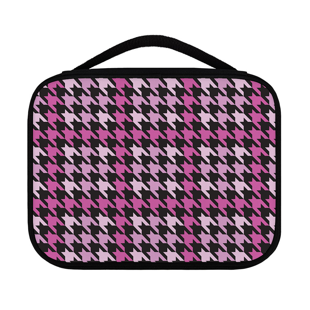 Pink Houndstooth Pattern Print Classic Bible Case