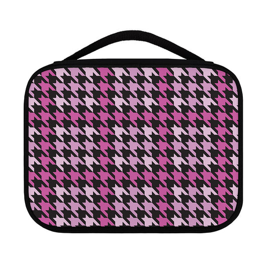 Pink Houndstooth Pattern Print Classic Bible Case