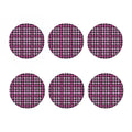 Pink Houndstooth Pattern Print Coaster Set