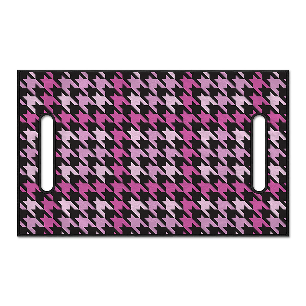 Pink Houndstooth Pattern Print Golf Cart Seat Cover
