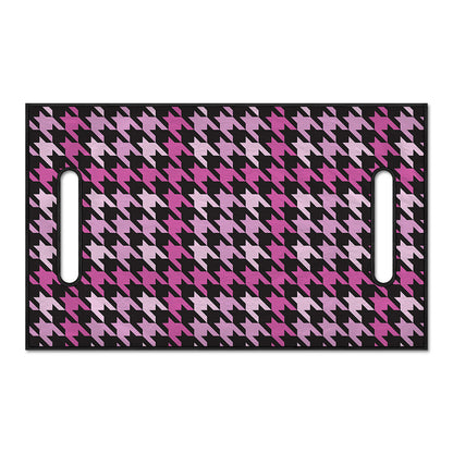 Pink Houndstooth Pattern Print Golf Cart Seat Cover