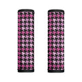 Pink Houndstooth Pattern Print Handle Covers