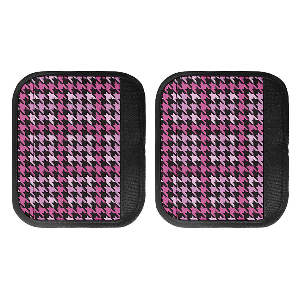 Pink Houndstooth Pattern Print Handle Covers