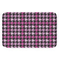 Pink Houndstooth Pattern Print Indoor Door Mat
