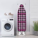 Pink Houndstooth Pattern Print Ironing Board Cover