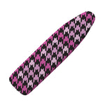 Pink Houndstooth Pattern Print Ironing Board Cover