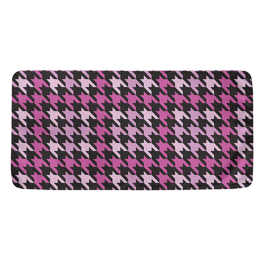 Pink Houndstooth Pattern Print Towel