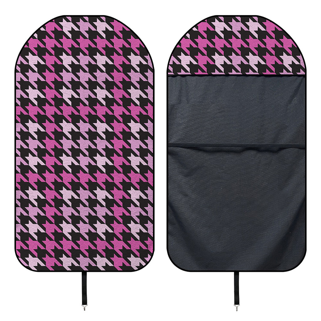 Pink Houndstooth Pattern Print Waterproof Car Seat Cover