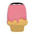 Pink Ice Cream Melted Print Baby Seat Cover