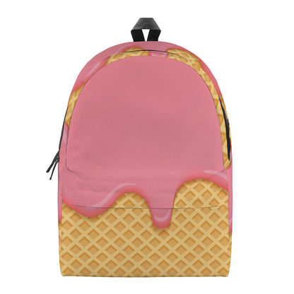 Pink Ice Cream Melted Print Backpack
