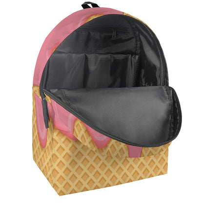 Pink Ice Cream Melted Print Backpack