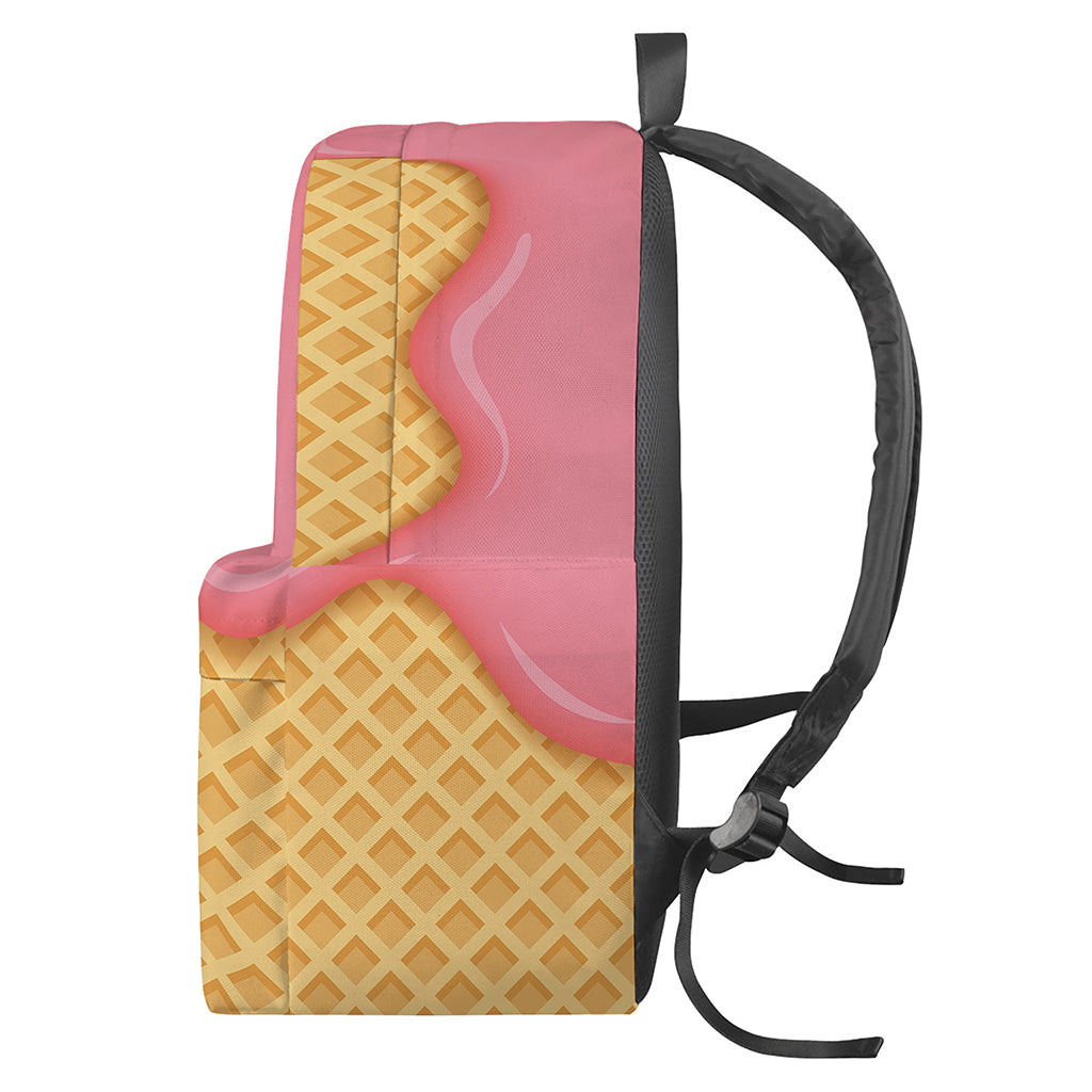 Pink Ice Cream Melted Print Backpack