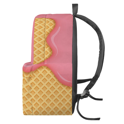 Pink Ice Cream Melted Print Backpack