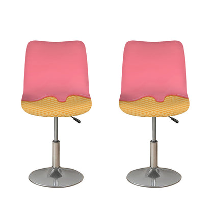 Pink Ice Cream Melted Print Bar Stool Covers