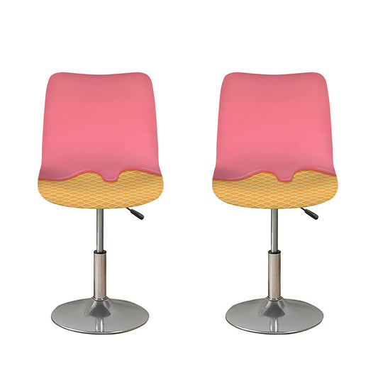 Pink Ice Cream Melted Print Bar Stool Covers