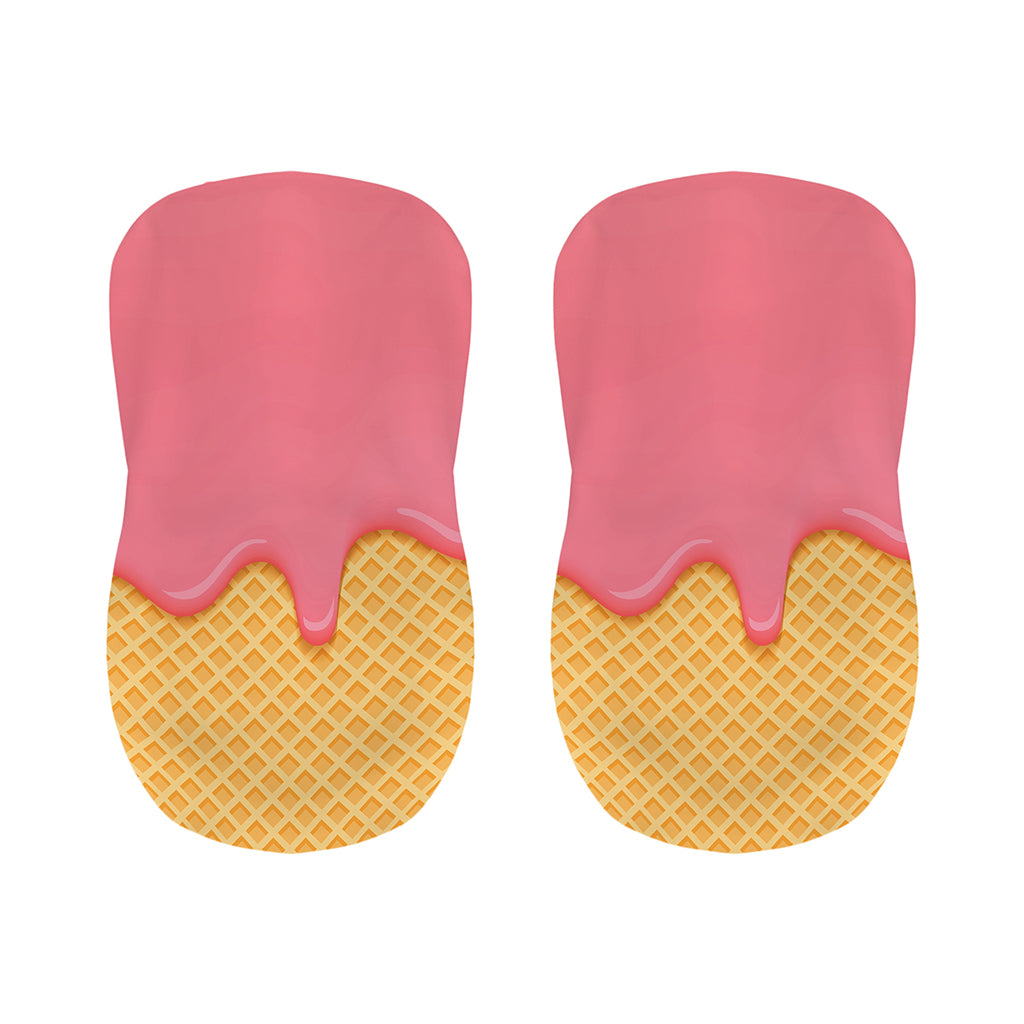 Pink Ice Cream Melted Print Bar Stool Covers